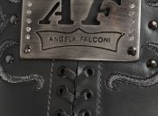Серые кожаные сапоги Angela Falconi
