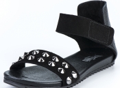 Черные кожаные сандалии Pertini