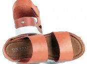 Кожаные оранжевые сандалии Onako