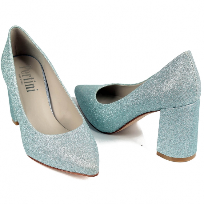 Голубые женские туфли Pertini