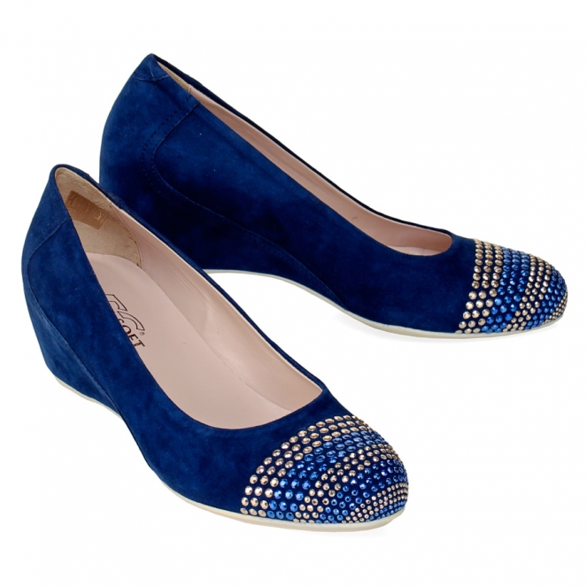 Синие замшевые туфли Donna Soft
