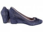 Темно-синие перфорированные туфли Lady Doc