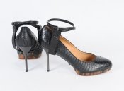 Шикарные туфли из кожи питона Lanvin