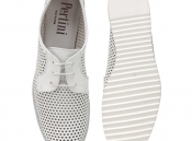 Белые перфорированные туфли Pertini