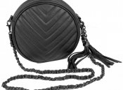Круглая черная сумка Prima Collezione