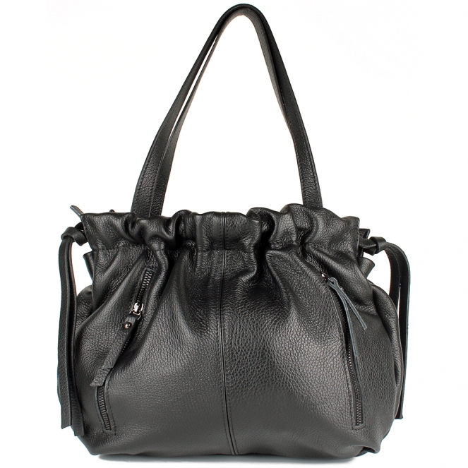 Черная сумка-мешок  Prima Collezione