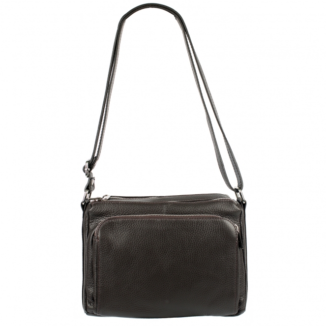 Темно-коричневая женская сумка на молнии Prima Collezione