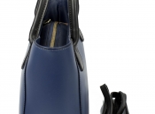 Темно-синяя сумка с черными ручками Prima Collezione