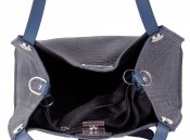 Женская темно-синяя сумка под питона Prima Collezione