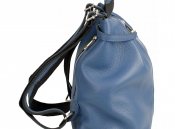 Голубой кожаный рюкзак Prima Collezione