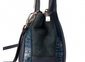 Темно-синяя комбинированная сумка Fabrizio Poker