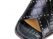 Черные кожаные босоножки Pertini